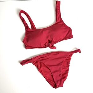 Calzedonia Cobey Red Bikini Swim Womens XS Beach Vacation Resort Classic Sexy